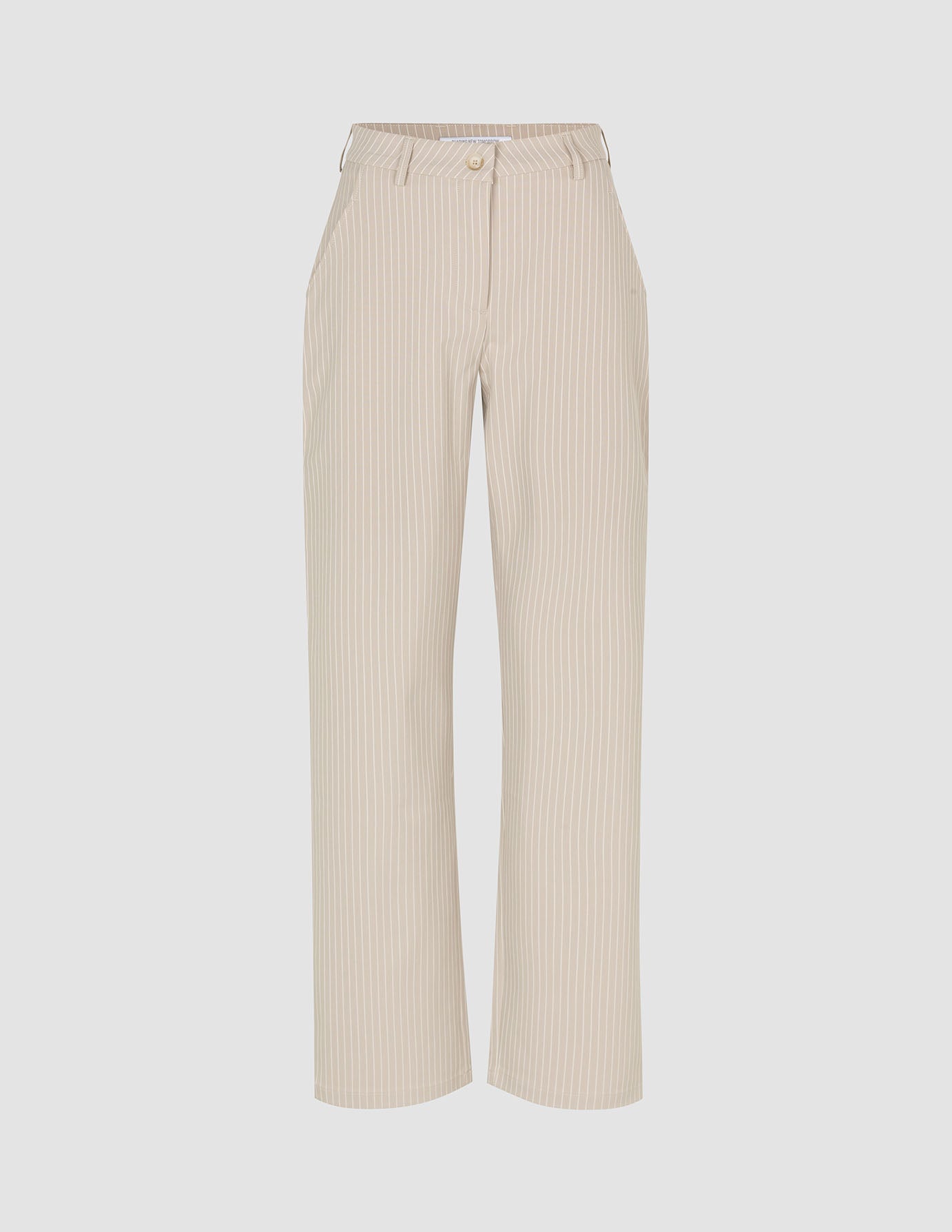 Essential Suit Island Sand Pinstripe Fitted Blazer & Straight Pants